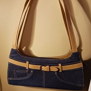 👜 👛New!Jean Hand Bag With Belt &👖 Jean Front Pockets,Size 12.5"×7"×9"👜 👛